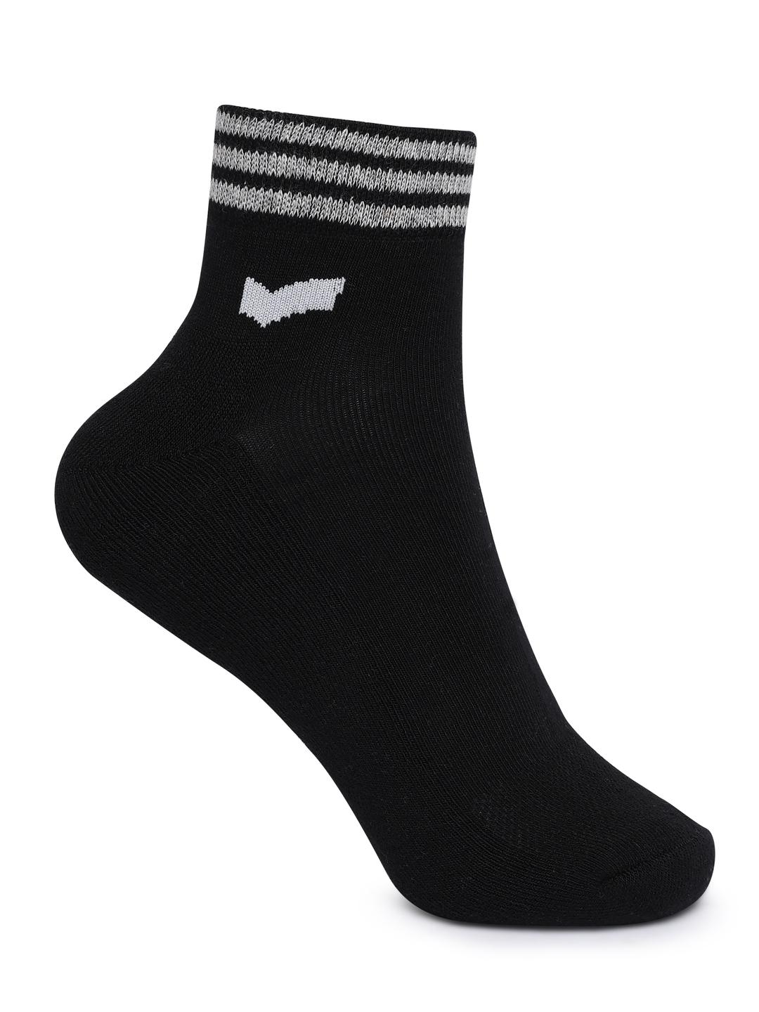 OHAN IN Black/White/Grey Stripe Socks (Pack of 3)