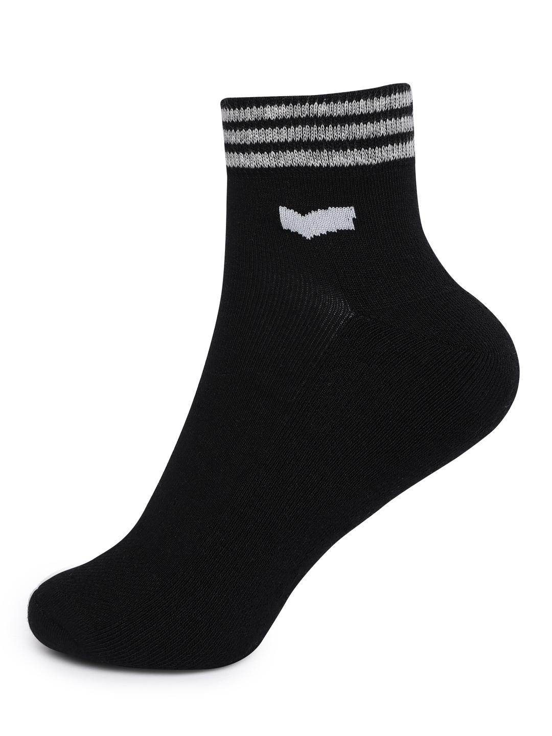 OHAN IN Black/White/Grey Stripe Socks (Pack of 3)