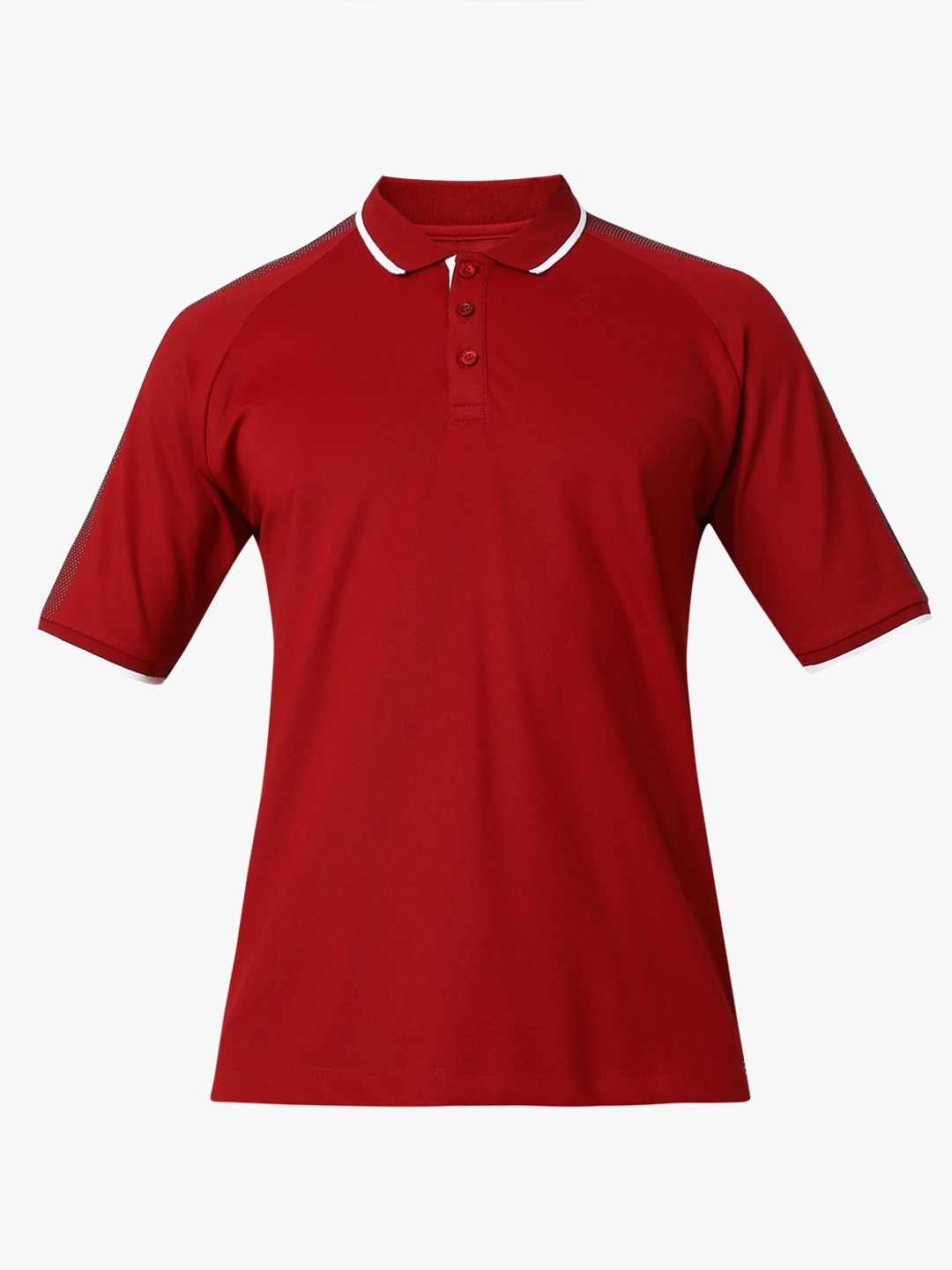 Slim Fit Half Sleeve Solid Nylon Polo T-Shirt