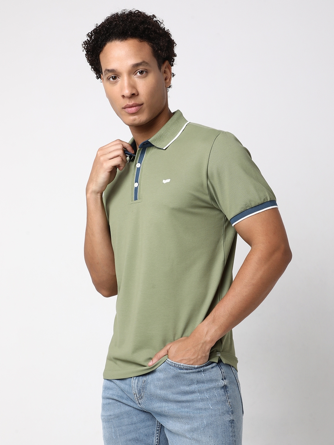 Regular Fit Short Sleeve Solid Cotton Lycra Polo T-Shirt