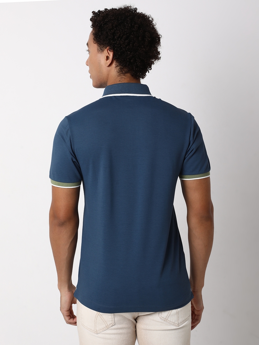 Regular Fit Short Sleeve Solid Cotton Lycra Polo T-Shirt