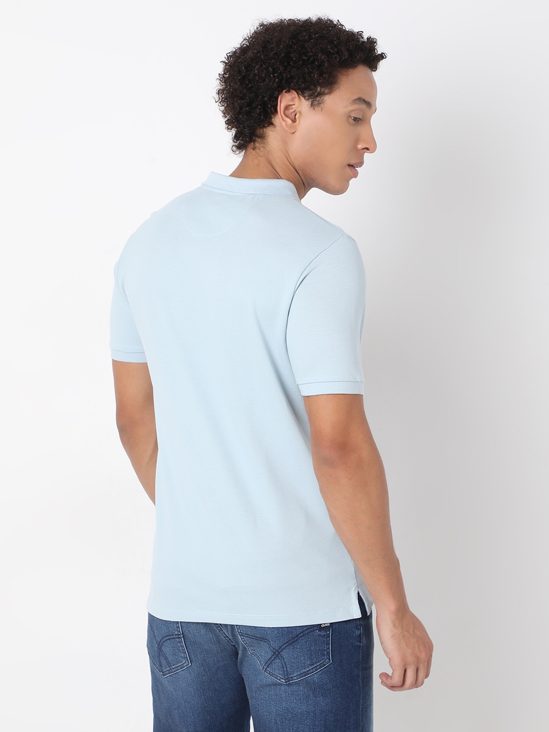 Regular Fit Half Sleeve Solid Cotton Polo T-Shirt