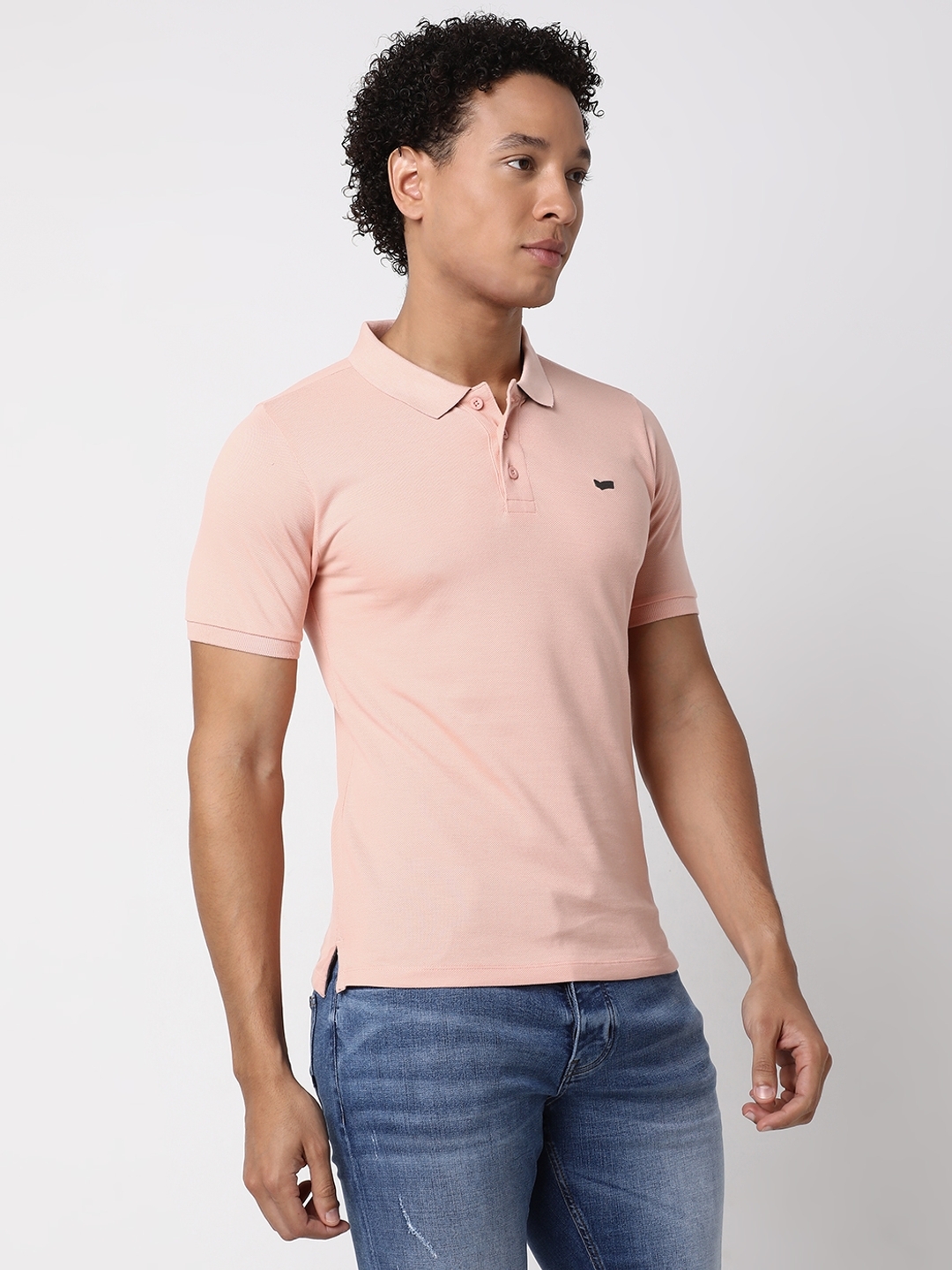 Regular Fit Half Sleeve Solid Cotton Polo T-Shirt