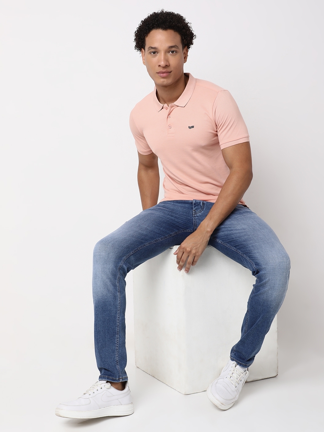 Regular Fit Half Sleeve Solid Cotton Polo T-Shirt