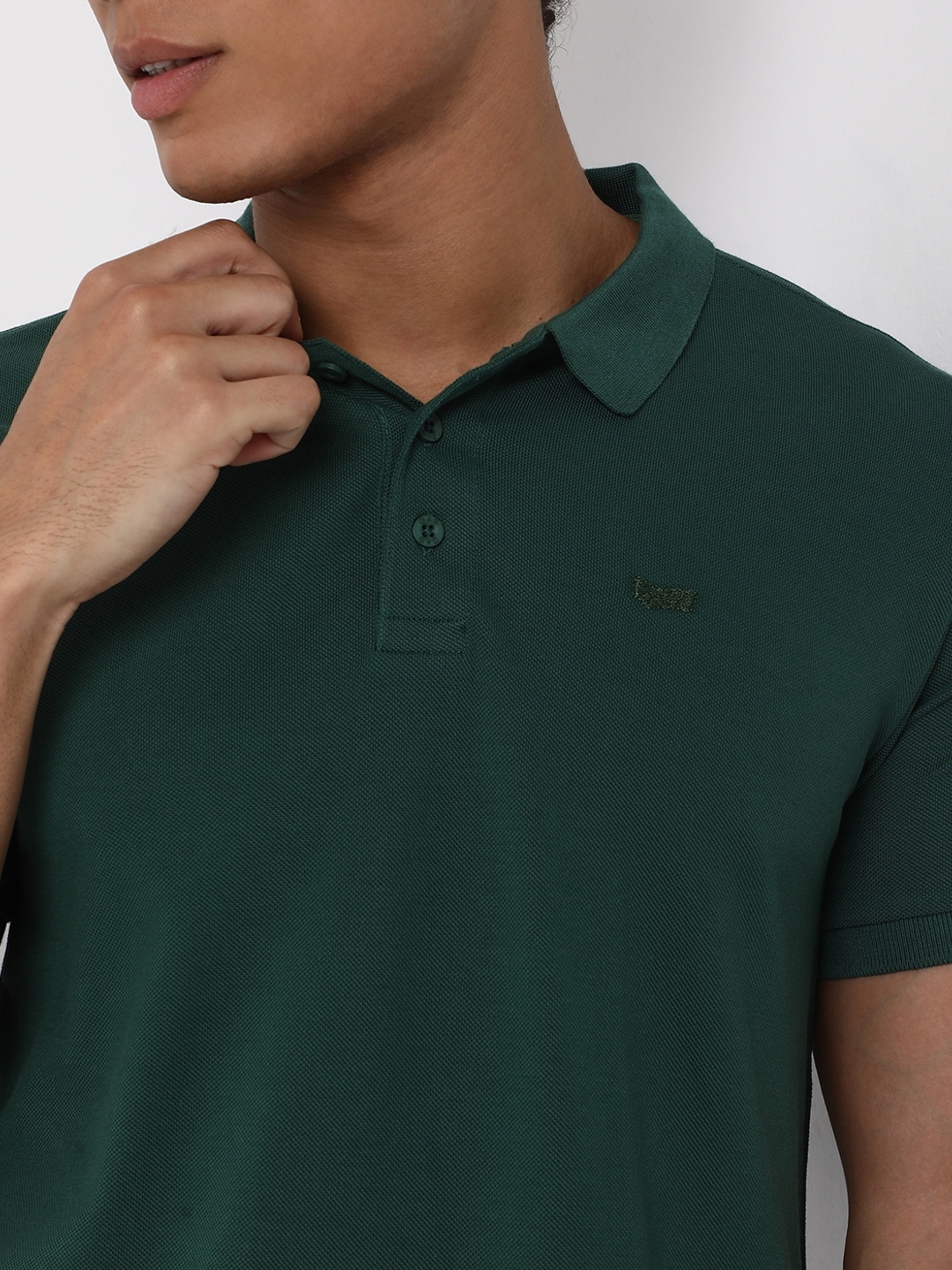 Regular Fit Half Sleeve Solid Cotton Polo T-Shirt