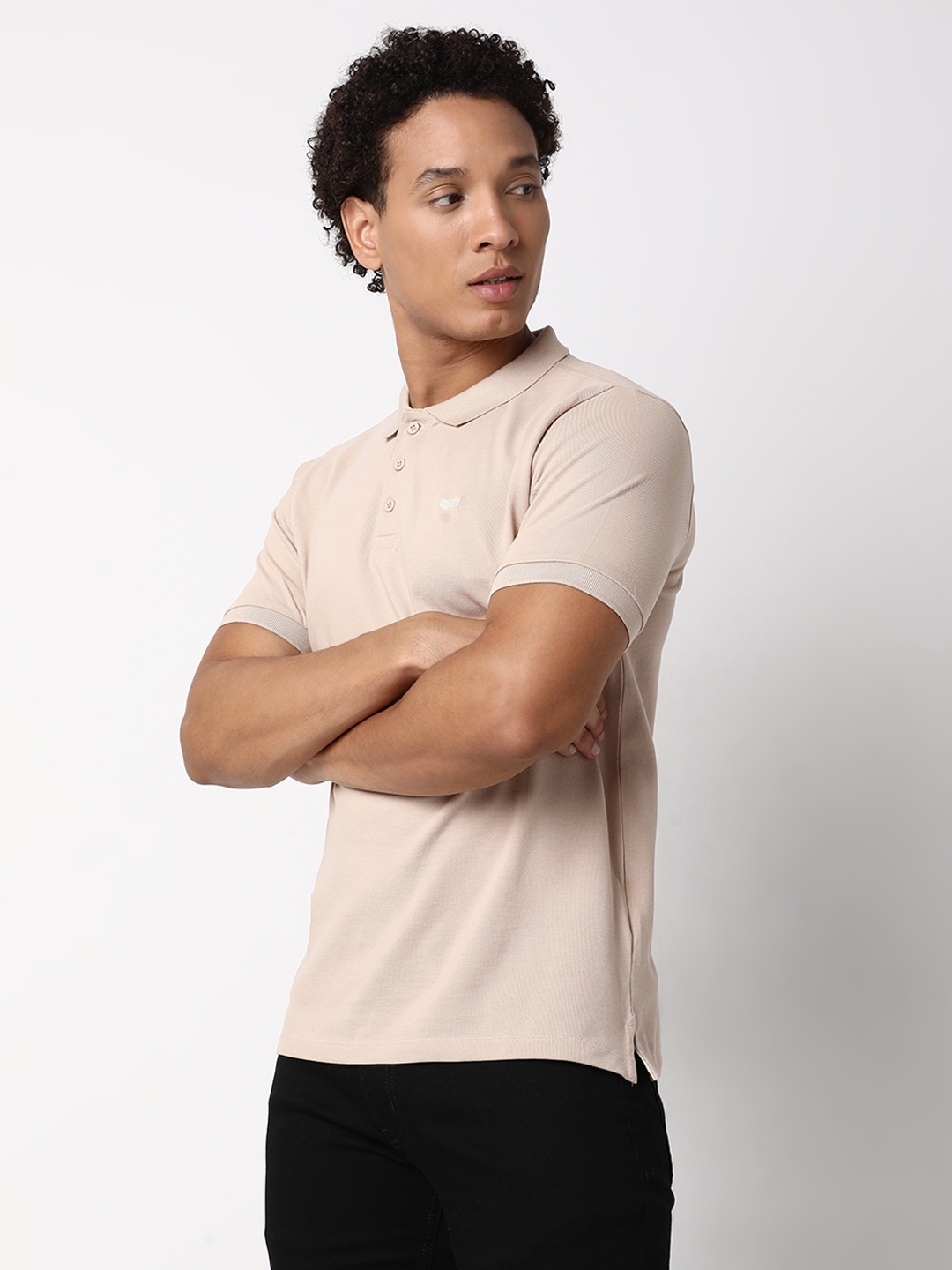 Regular Fit Half Sleeve Solid Cotton Polo T-Shirt