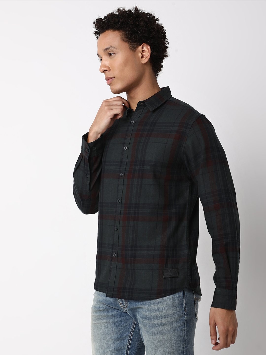 Regular Fit Full Sleeve Checkered Cotton Shirts