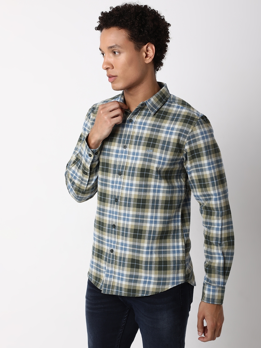 Regular Fit Full Sleeve Checkered Cotton Shirts