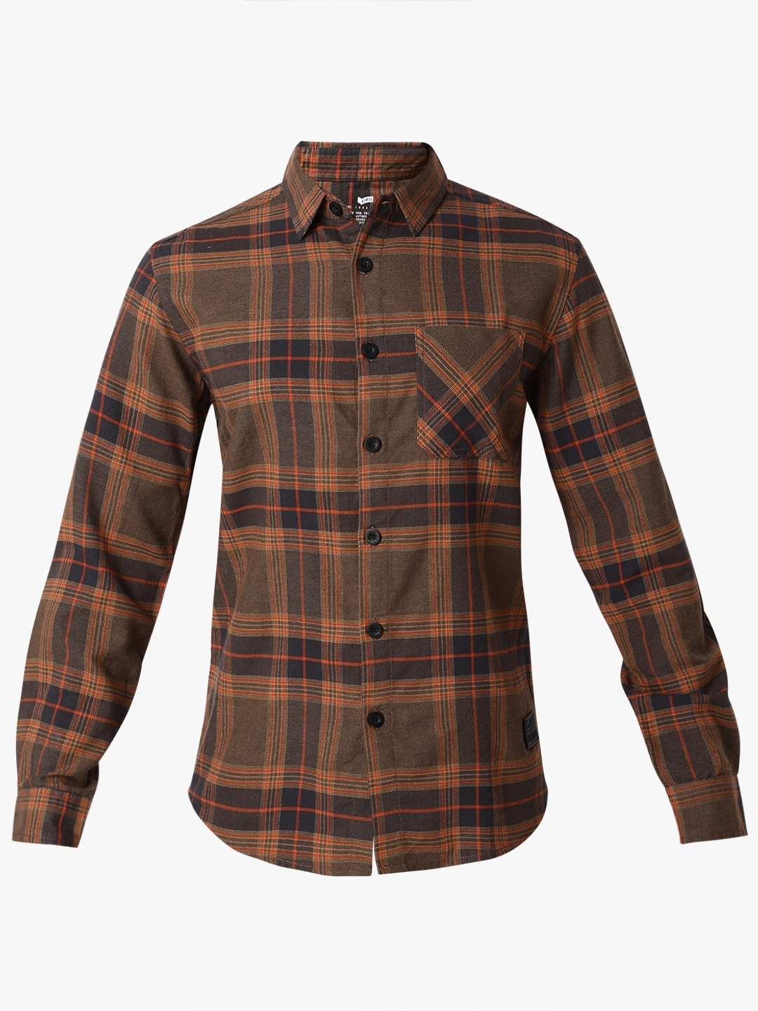 Regular Fit Full Sleeve Checkered Polycotton Shirts