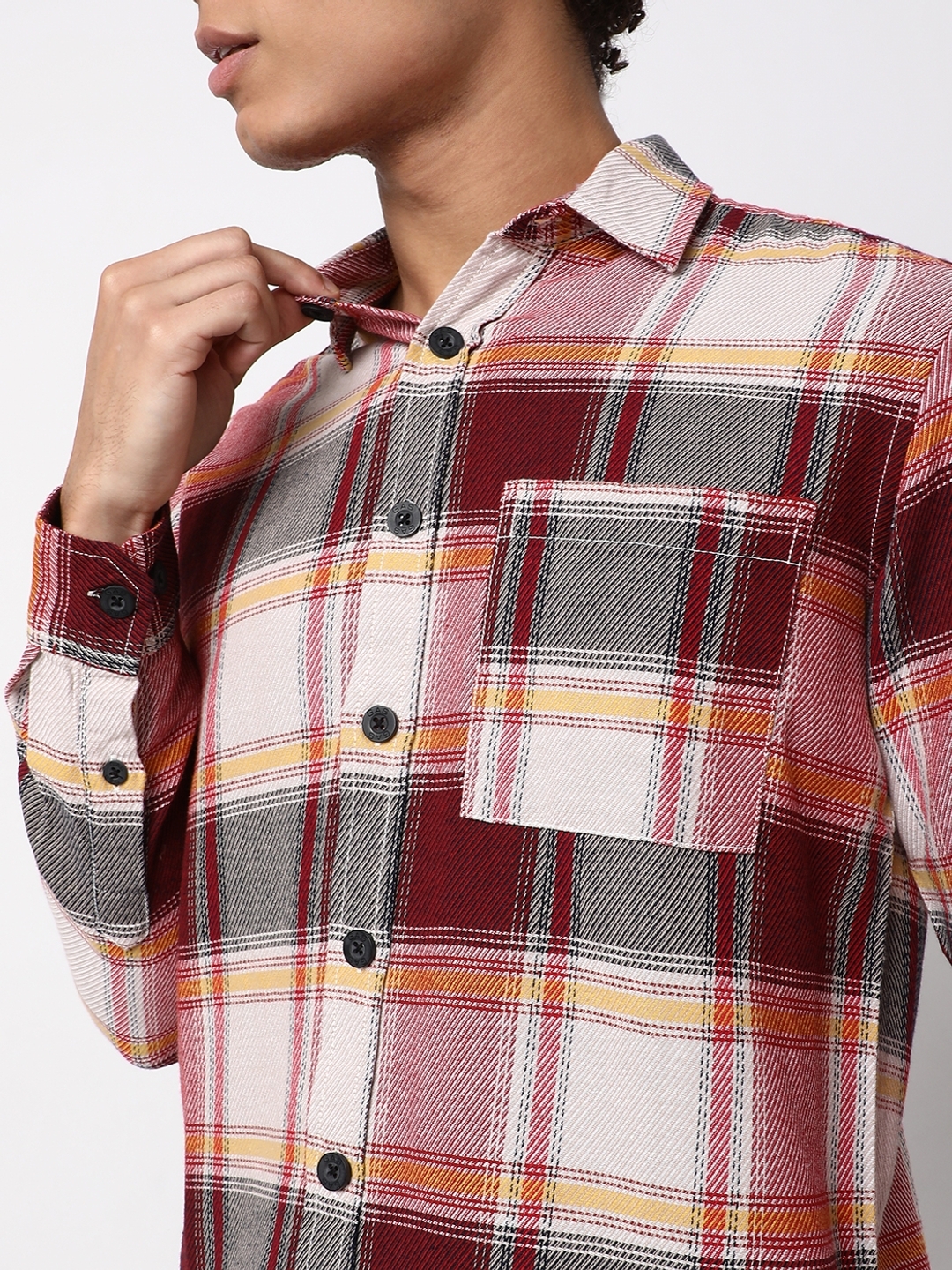 Regular Fit Full Sleeve Checkered Cotton Shirts
