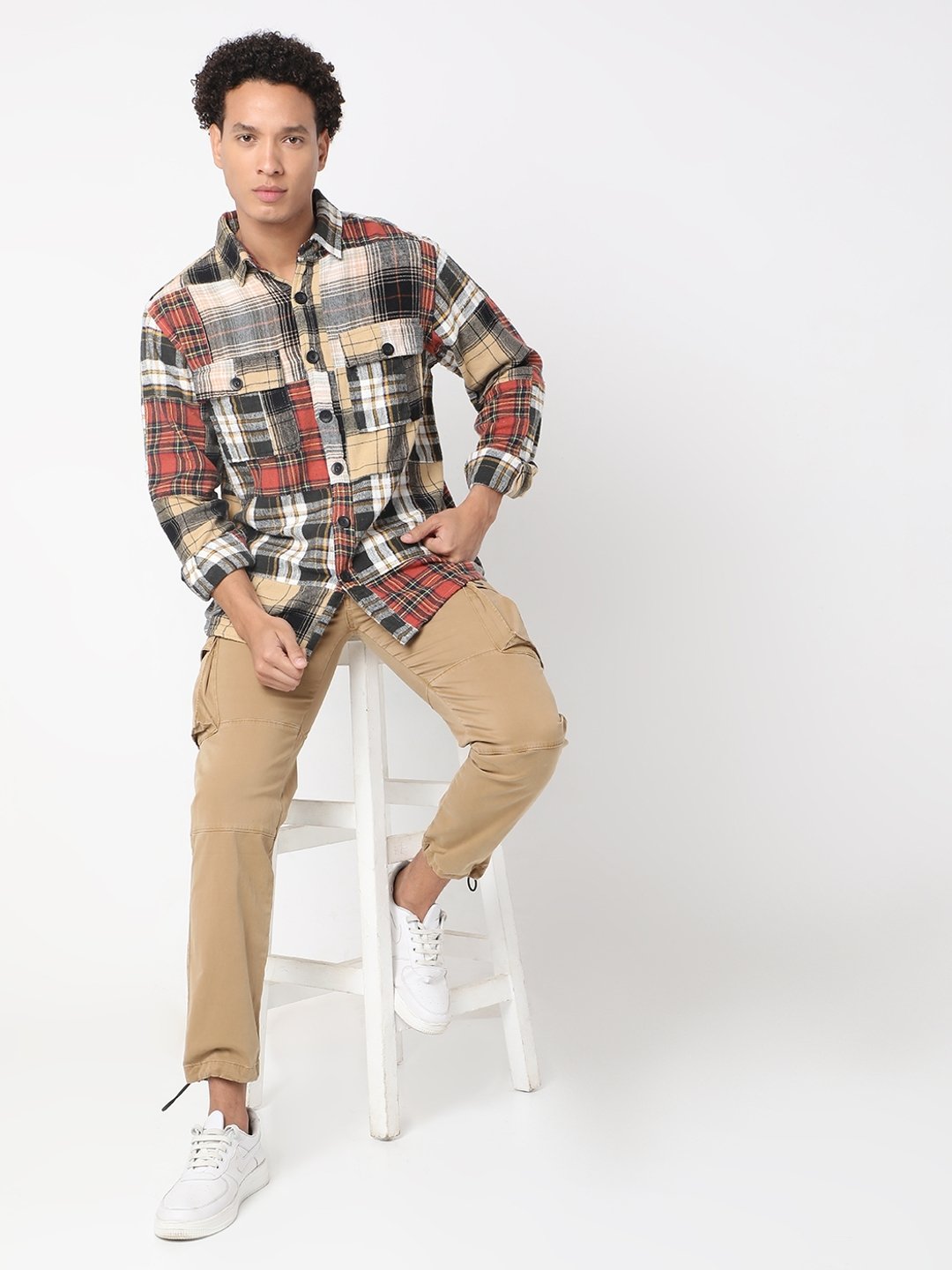 Shacket Full Sleeve Checkered Cotton Shirts