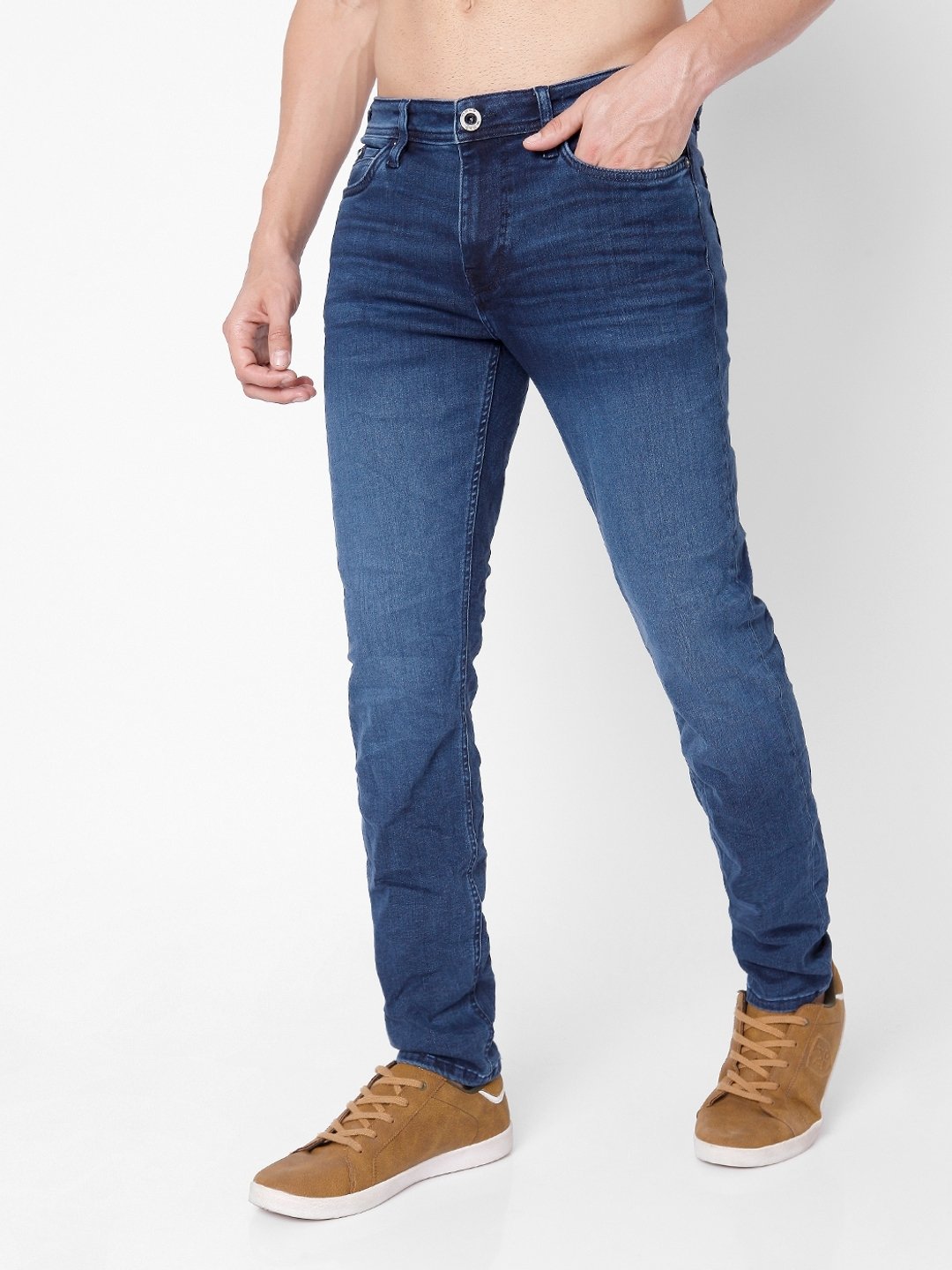 Men's Sax Zip Skinny Denim