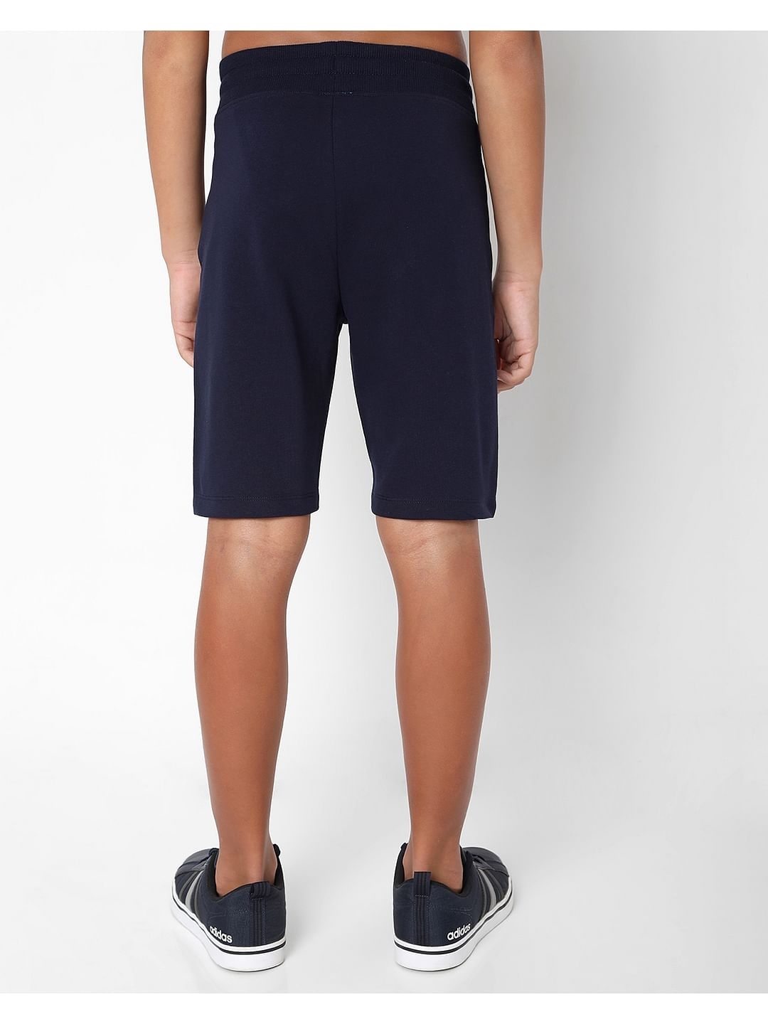 Boy's Logo Print Knit Shorts with Insert Pockets