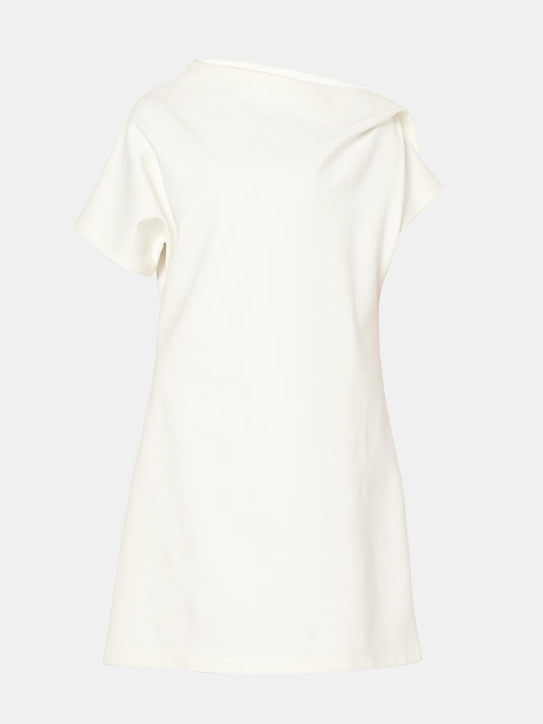 Georgia Shift Dress with Asymmetrical Neckline