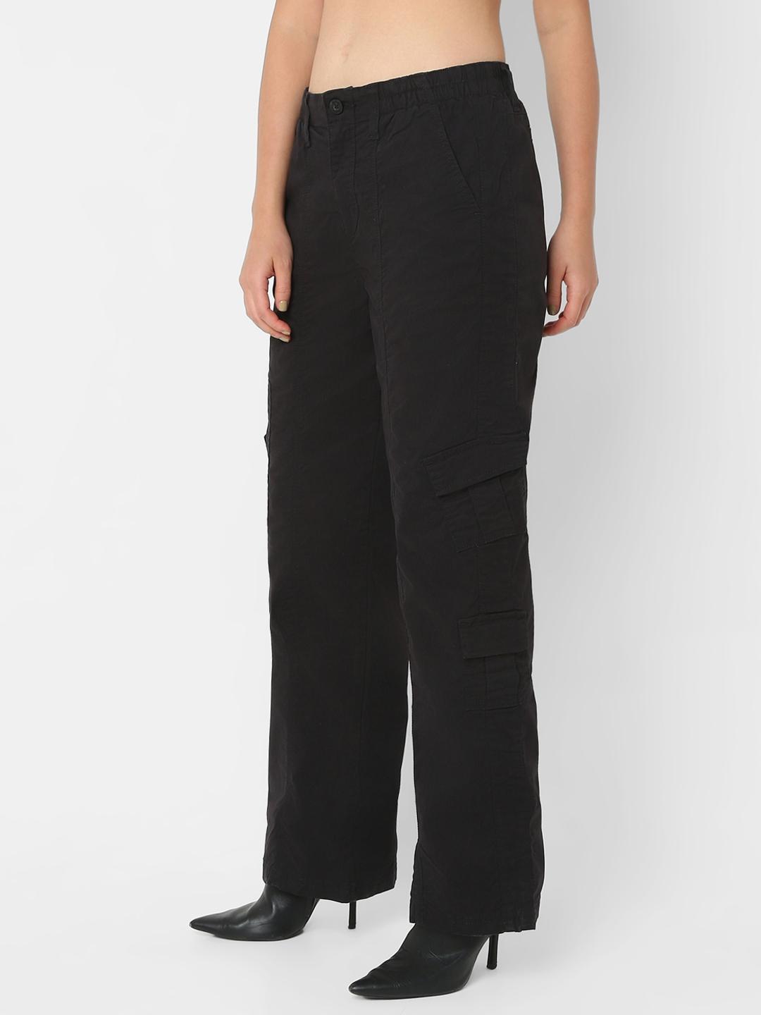 Solid Straight Fit Trouser