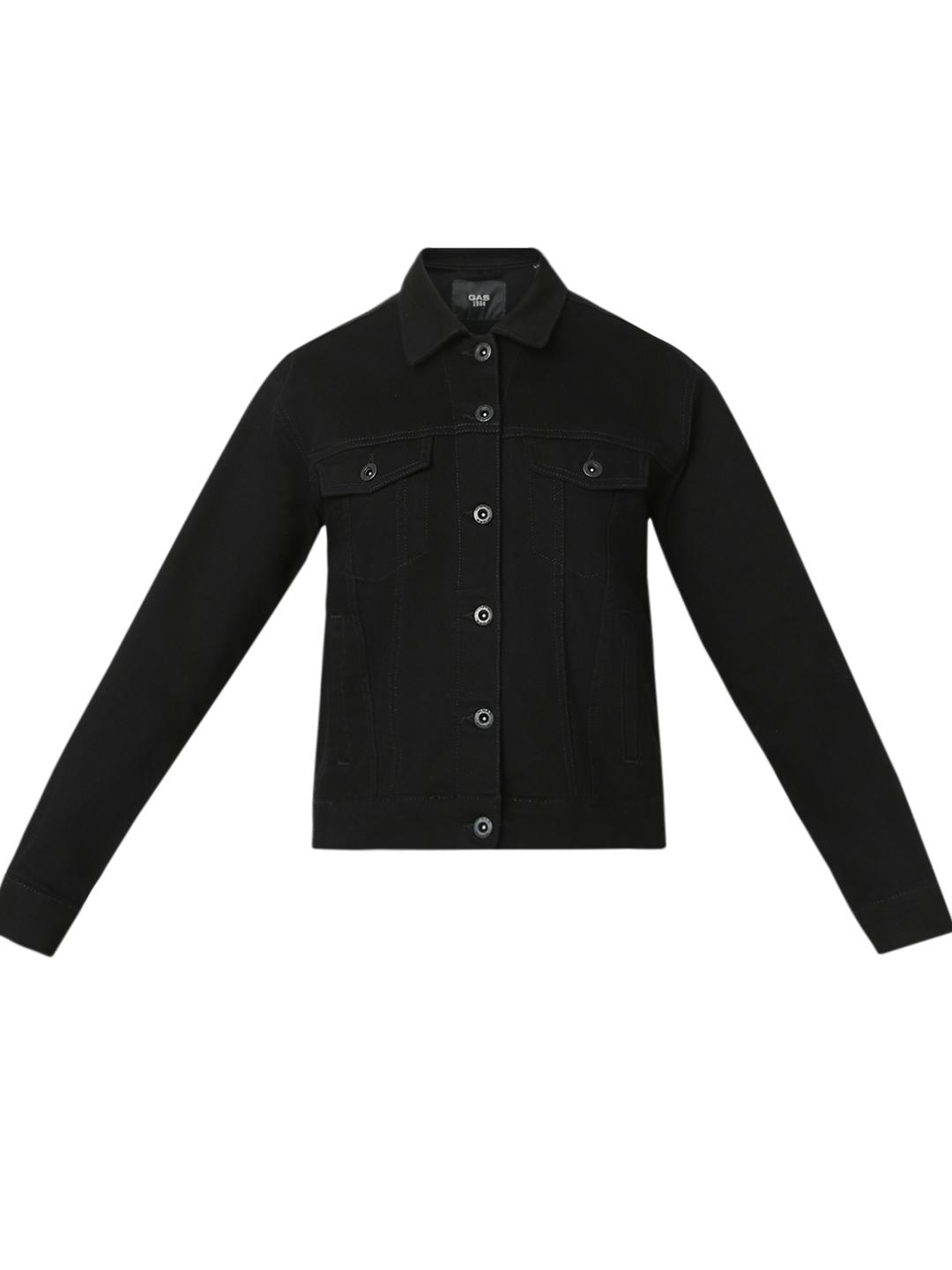 Jet Black Regular Fit Jacket