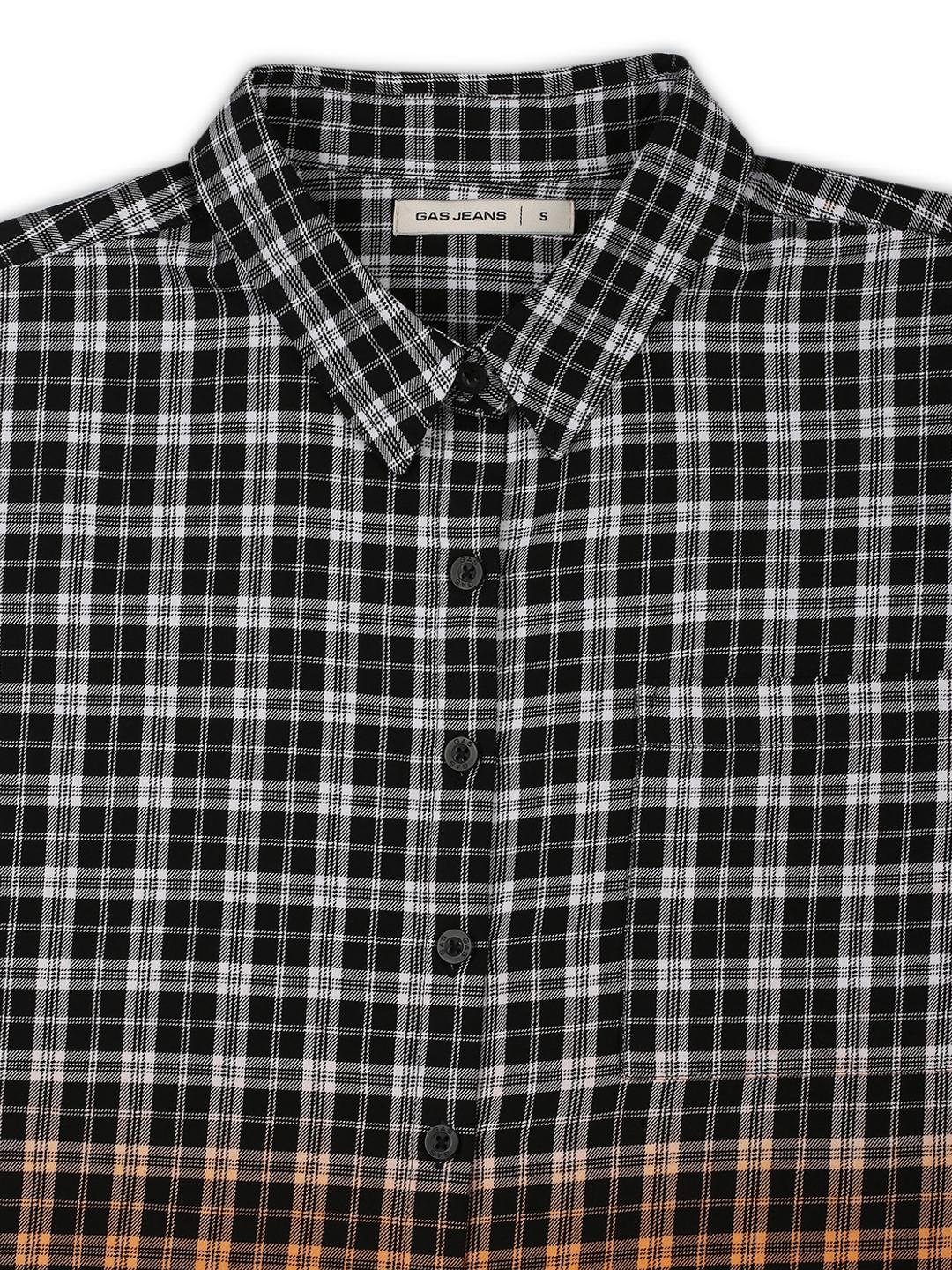 Boxy Fit Classic Collar Black Shirt