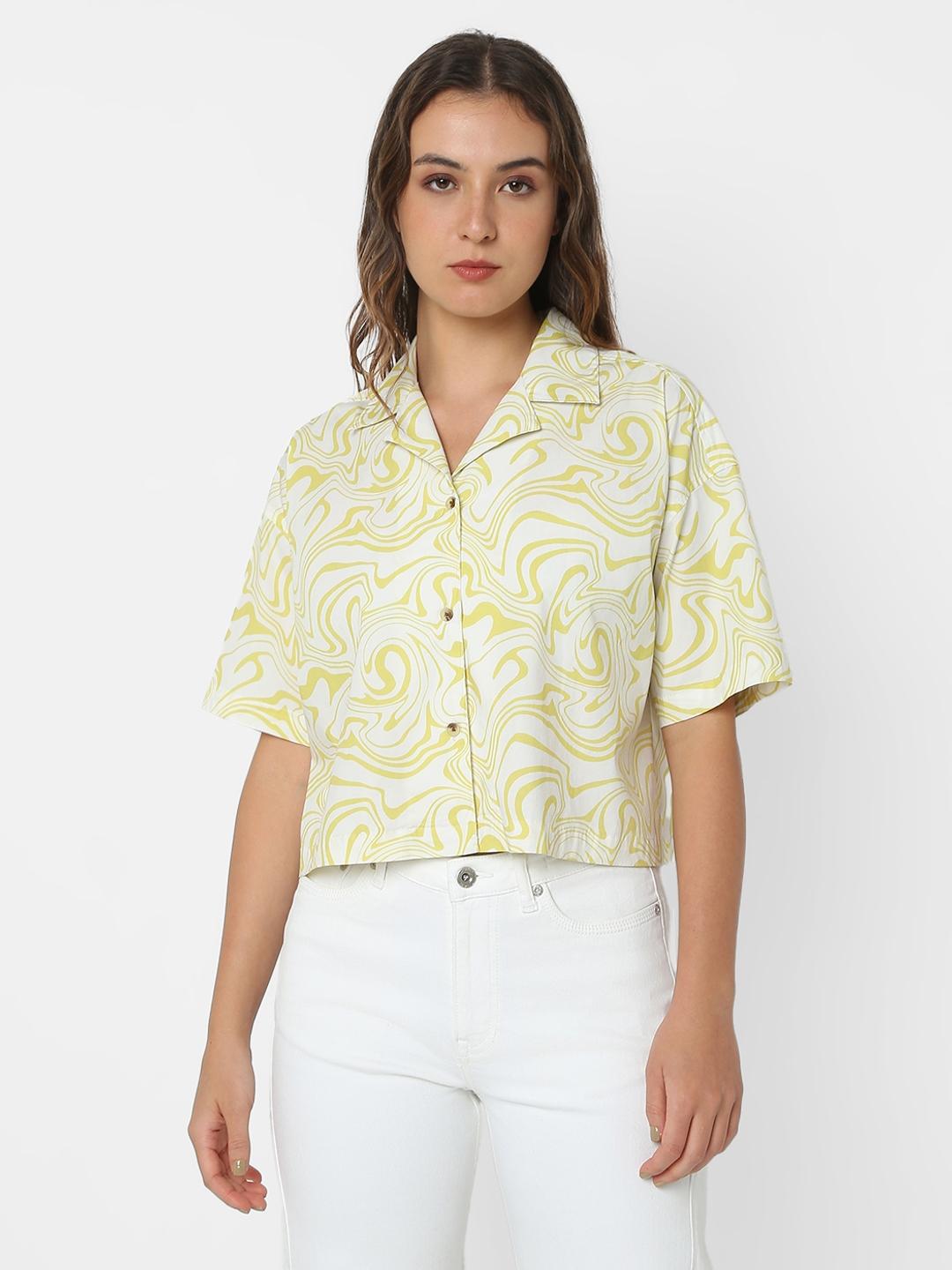 Boxy Fit Printed Resort Collar Shirt