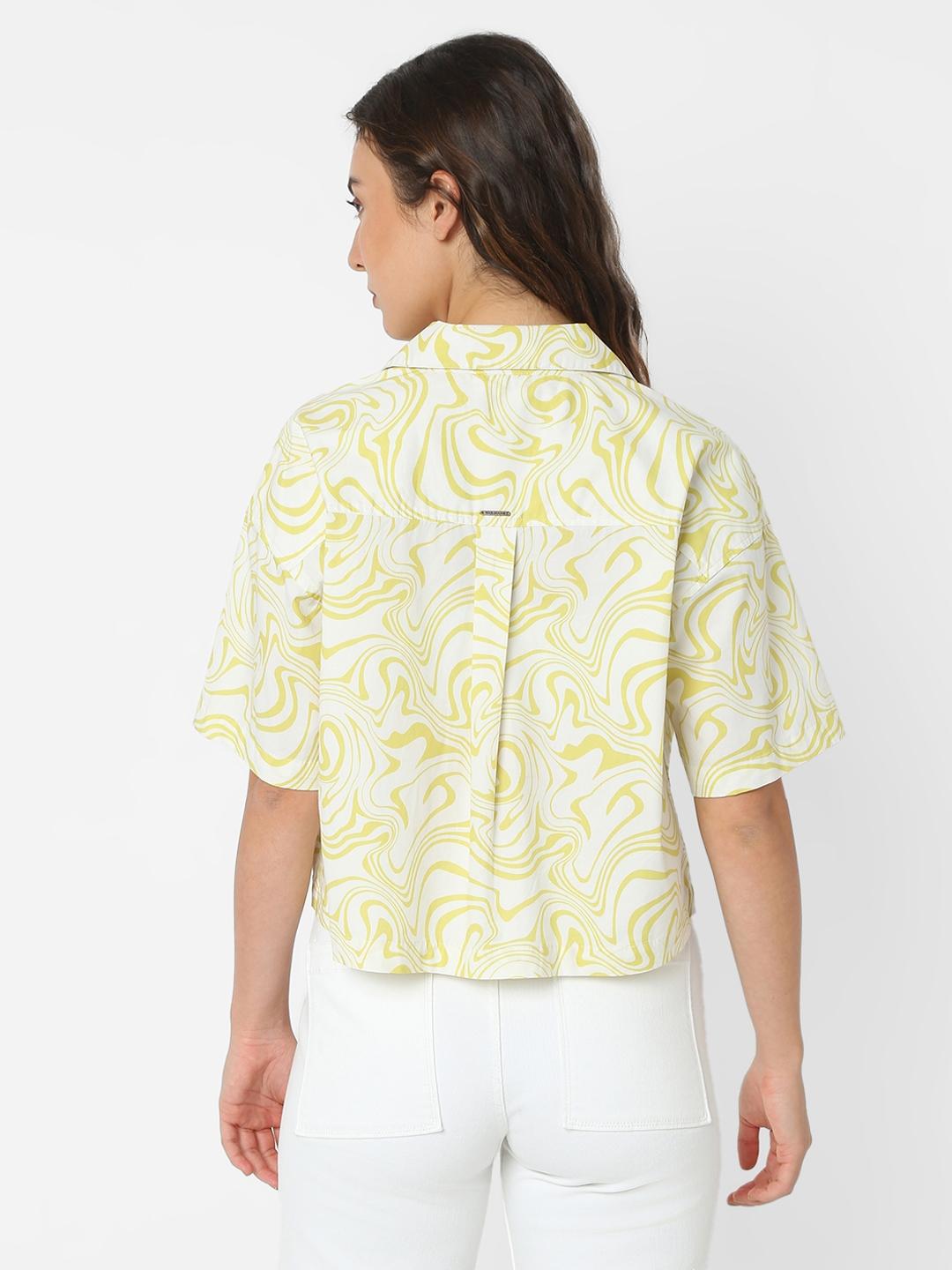 Boxy Fit Printed Resort Collar Shirt