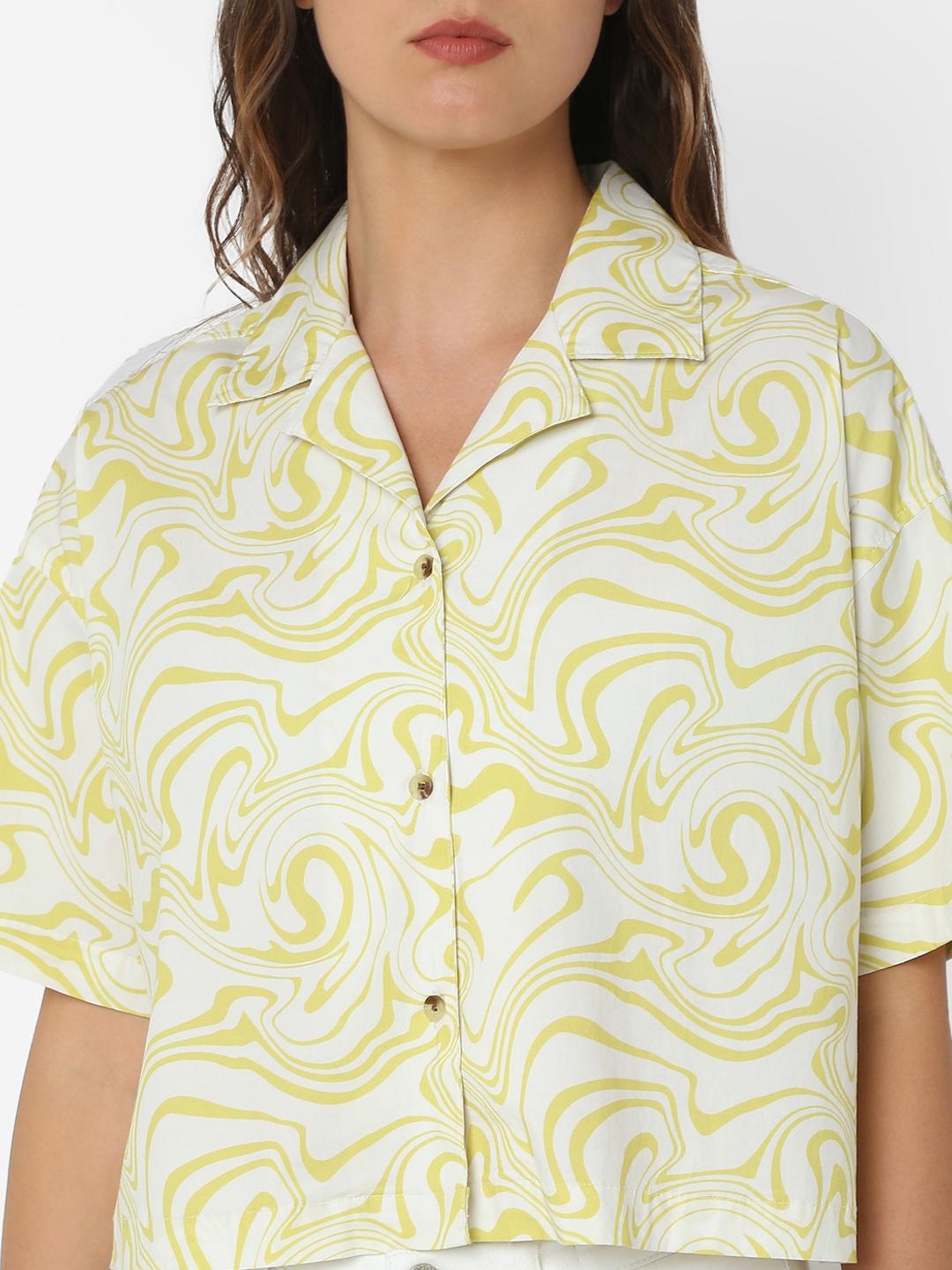 Boxy Fit Printed Resort Collar Shirt