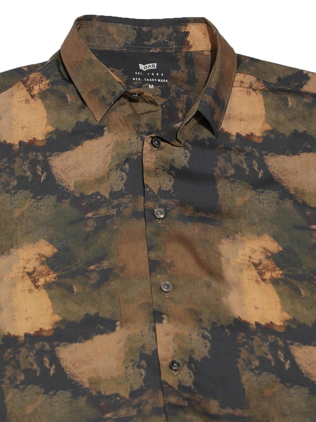 All Over Printed Shirt with Classic Collar