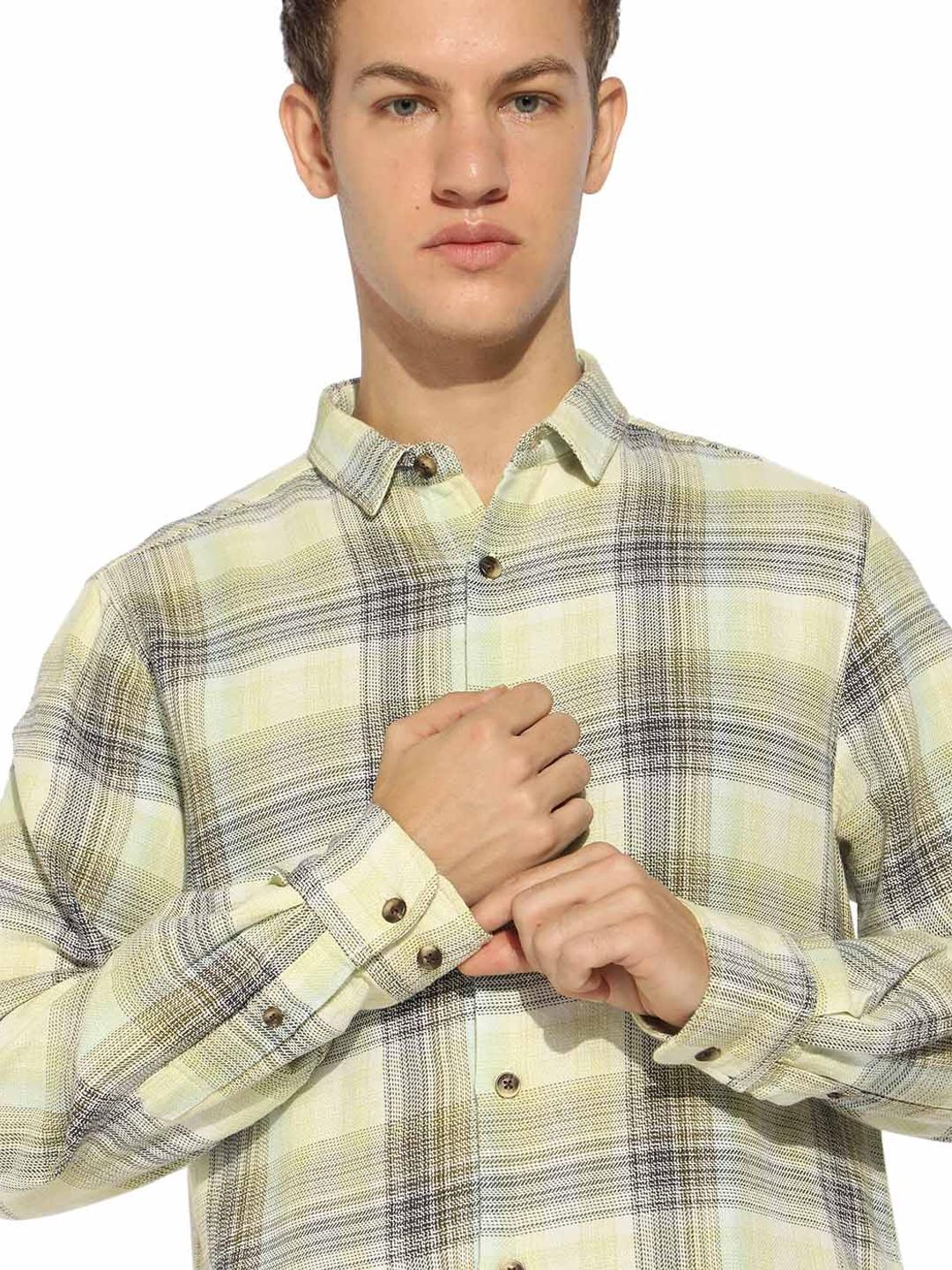 Checked Regular Fit Shirt with Classic Collar