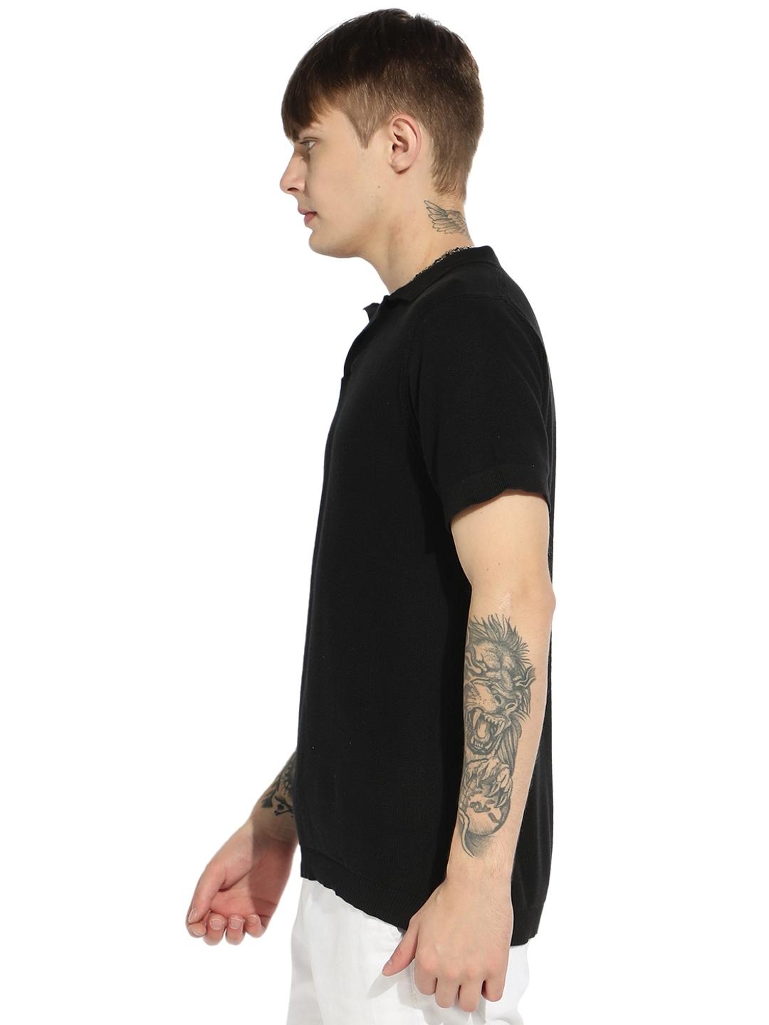 Stylised Neck Short Sleeve Regular Fit Knitwear