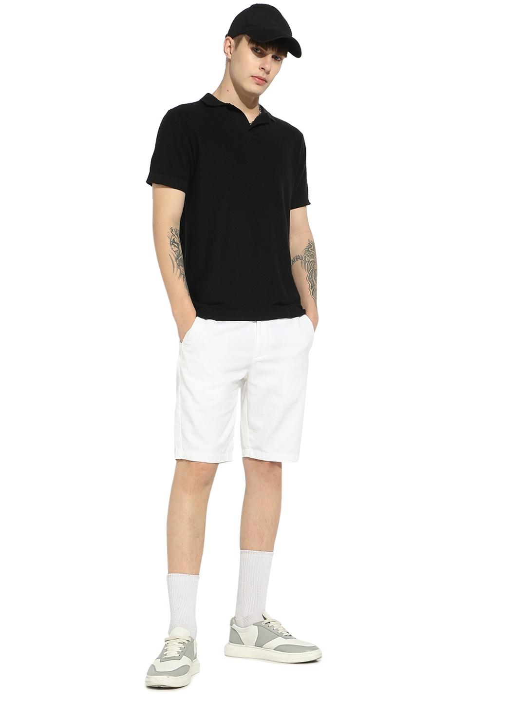 Stylised Neck Short Sleeve Regular Fit Knitwear