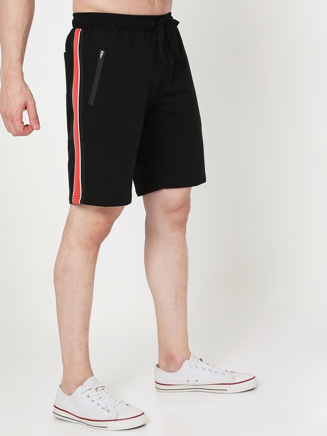 Men's Drawstring Shorts with Contrast Taping