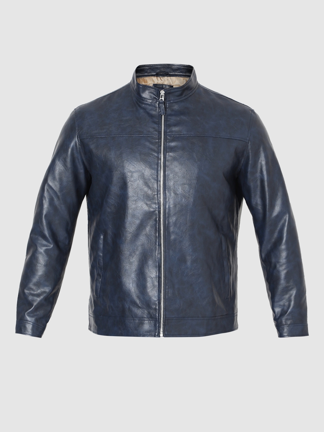Clean Collared Steel Blue Jacket