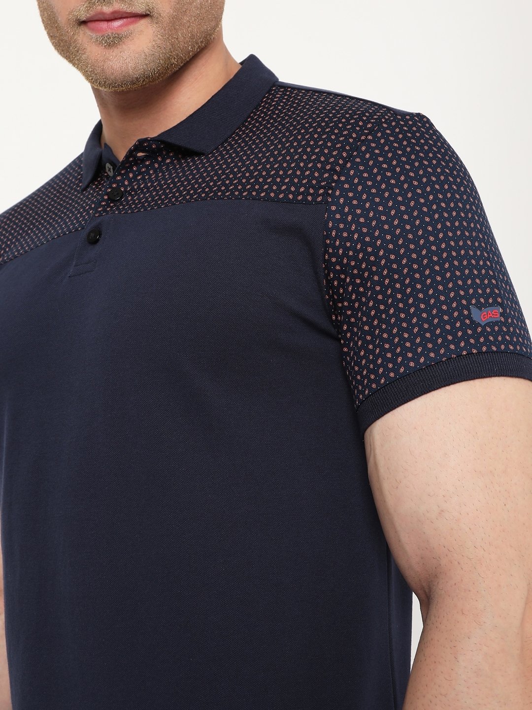 Ralph Slim Fit Polo T-shirt with Printed Yoke