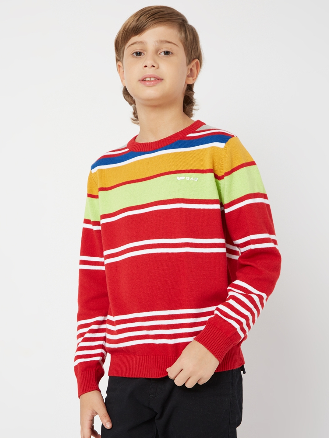 Striped Crew-Neck Sweater