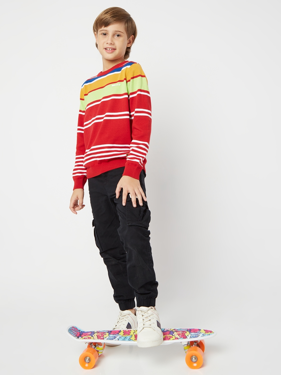 Striped Crew-Neck Sweater