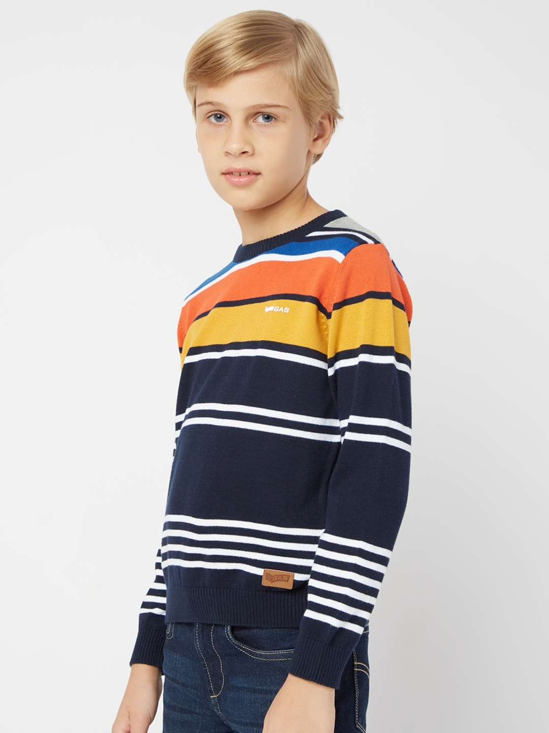 Striped Crew-Neck Sweater