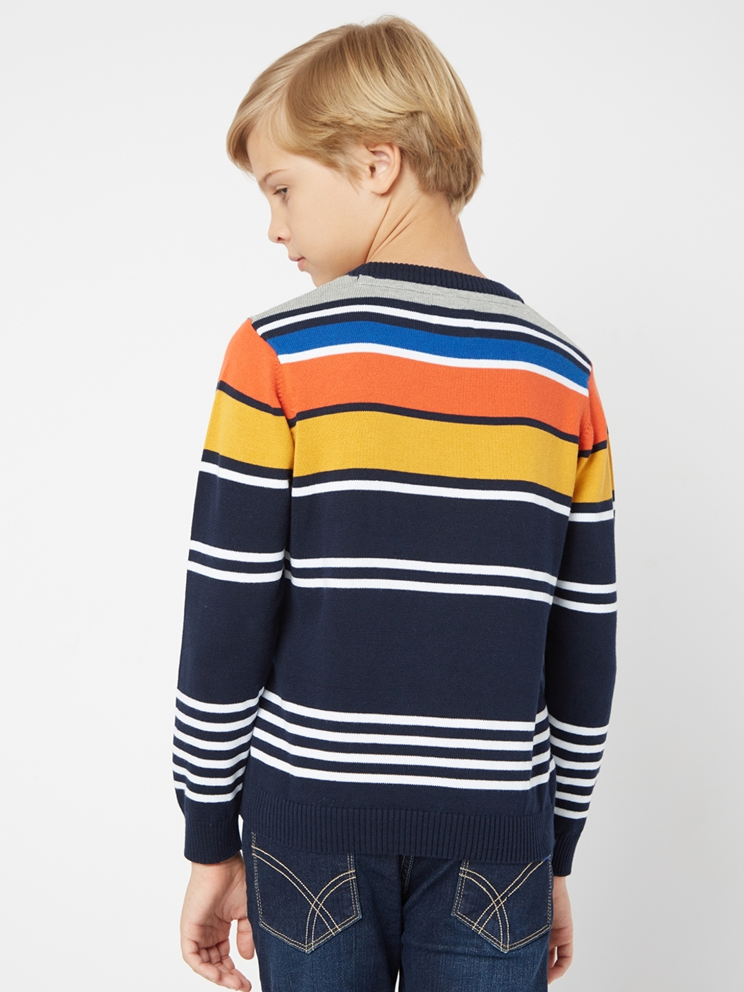 Striped Crew-Neck Sweater