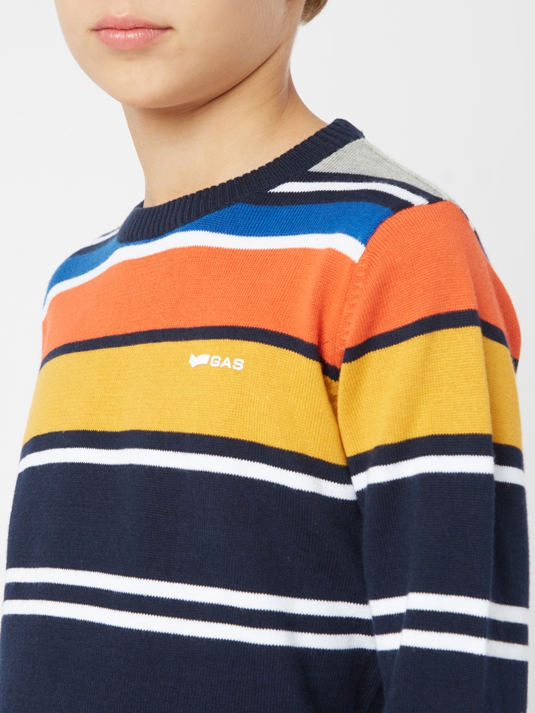 Striped Crew-Neck Sweater