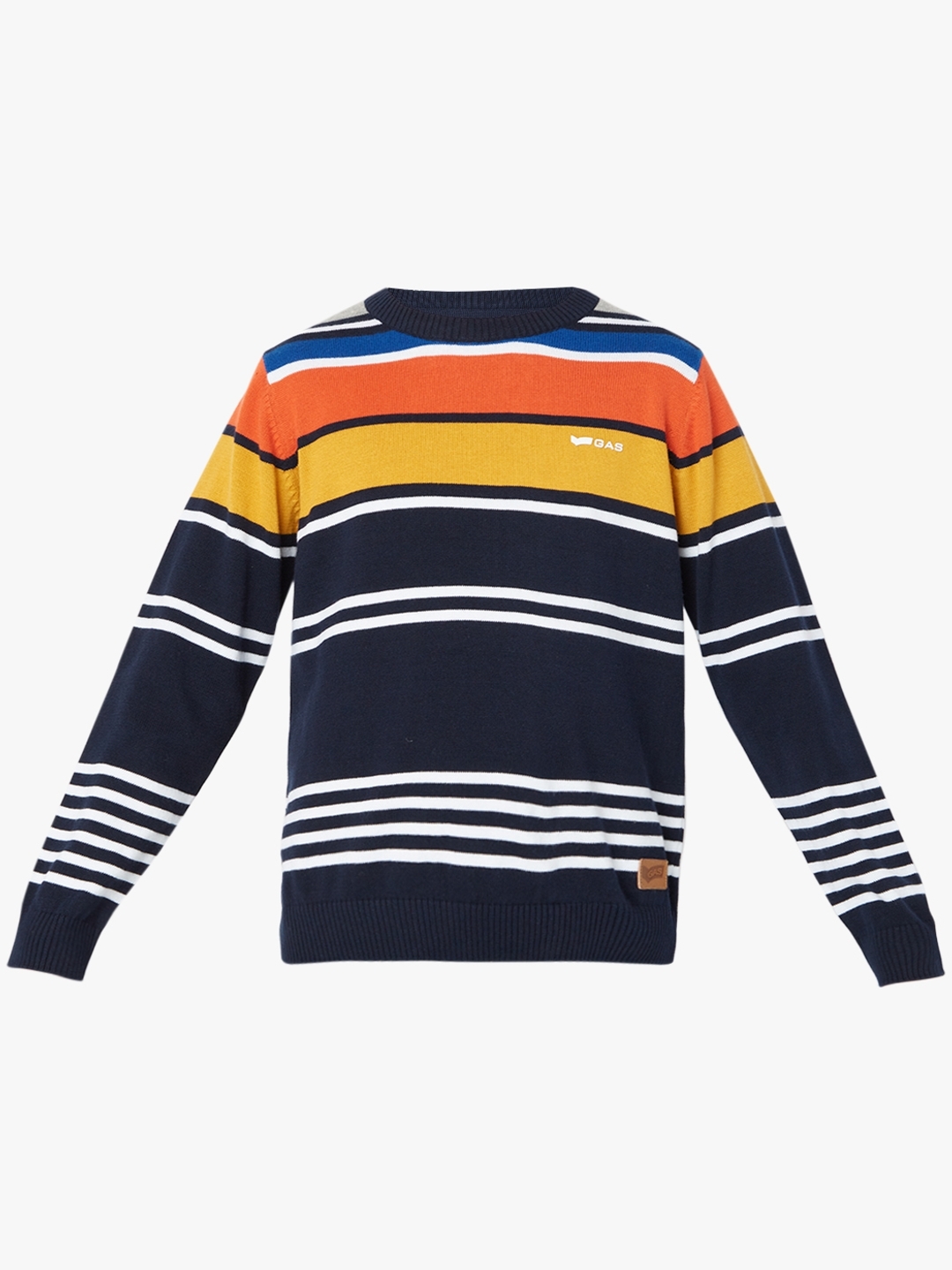 Striped Crew-Neck Sweater