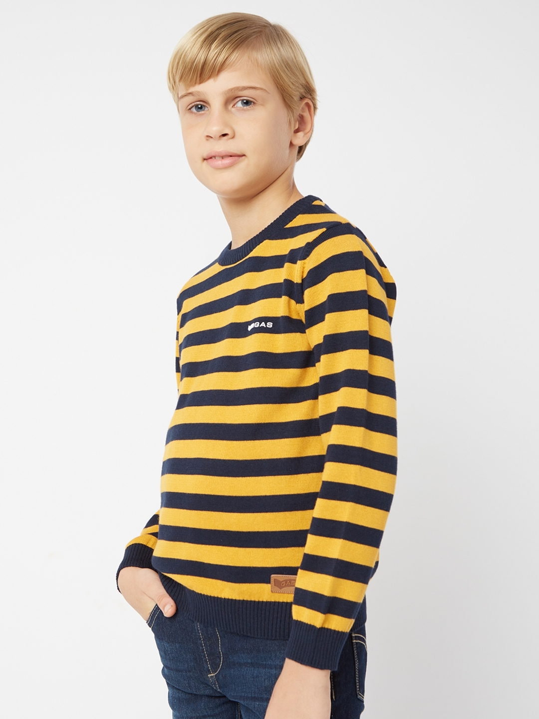 Striped Crew-Neck Sweater