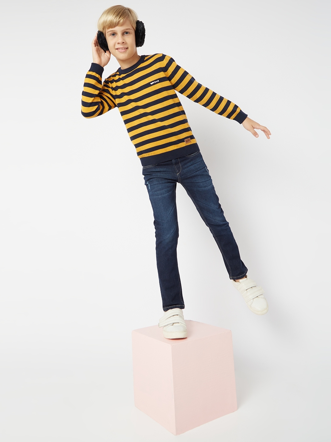 Striped Crew-Neck Sweater