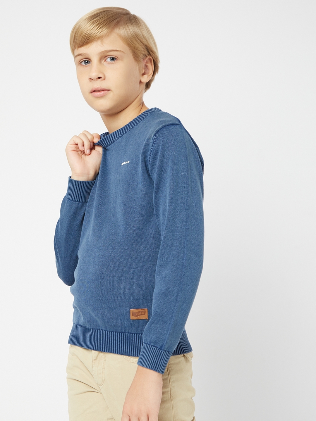 Erie Indigo Blue Crew-Neck Sweater