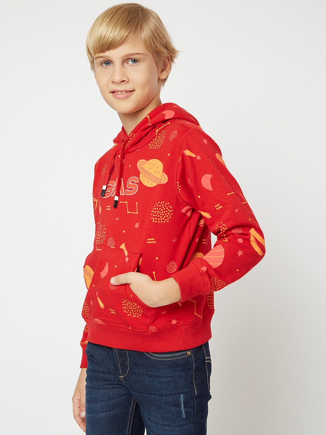 Sven Printed Hoodie with Kangaroo Pocket