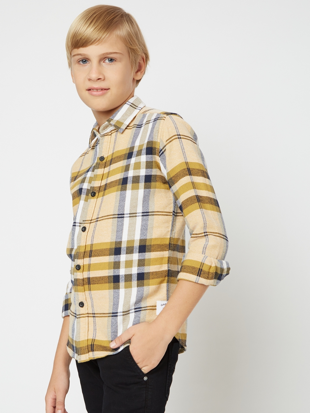 Lanzo Plaid Shirt with Spread Collar