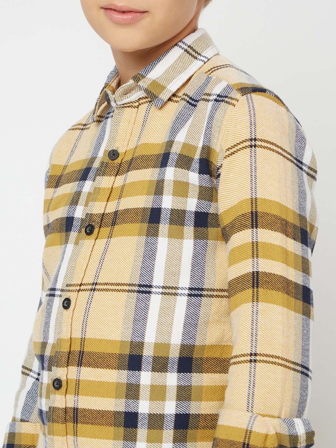 Lanzo Plaid Shirt with Spread Collar