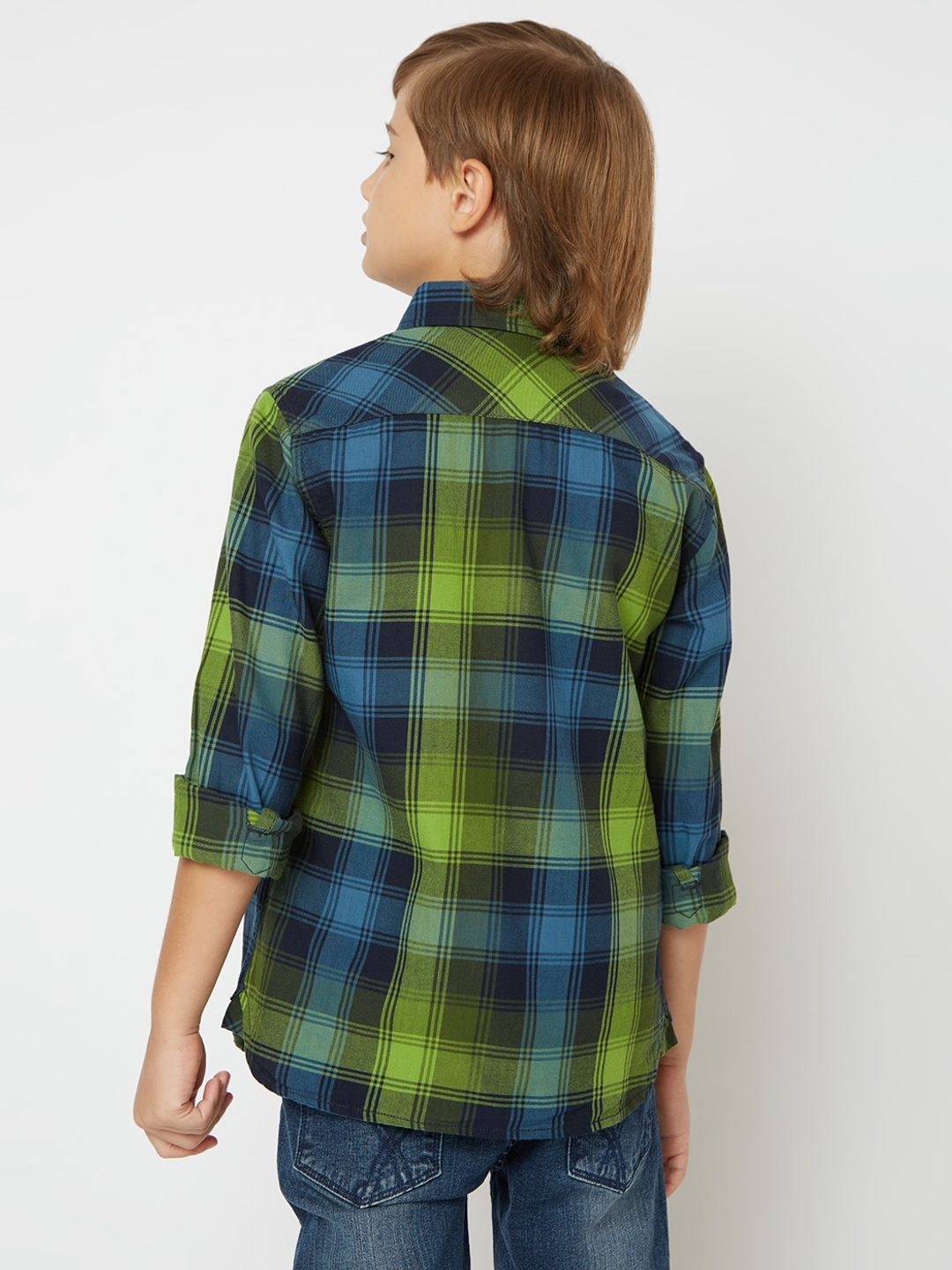 Lanzo Checked Shirt with Spread Collar