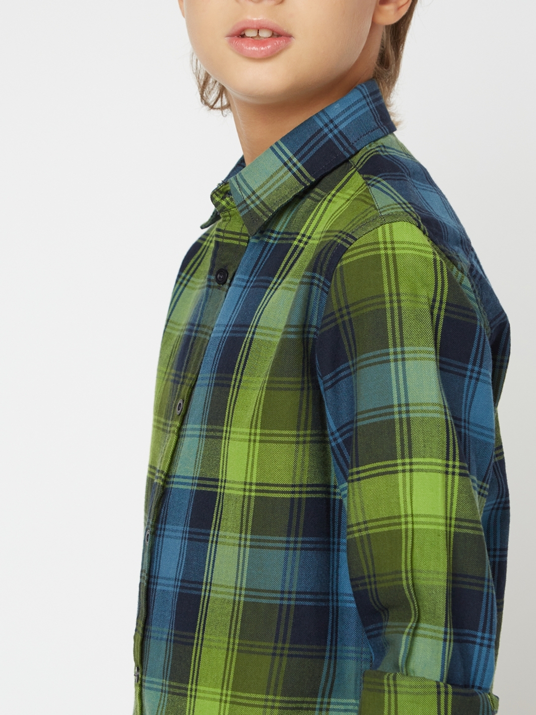 Lanzo Checked Shirt with Spread Collar