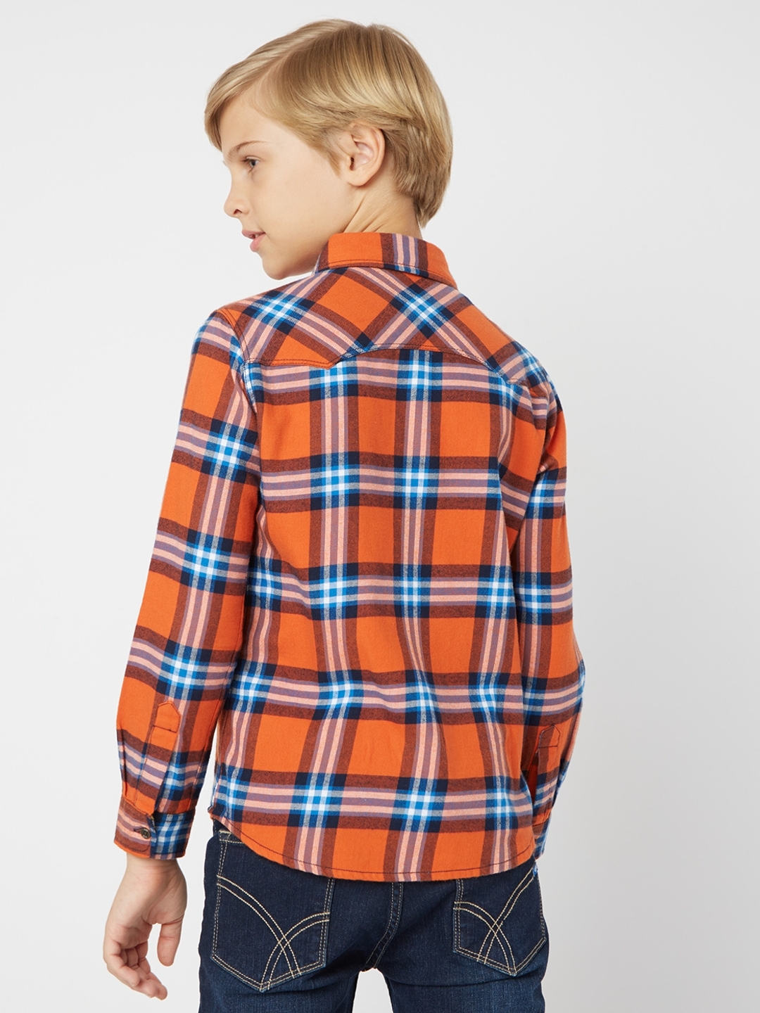 Kant Checked Shirt with Spread Collar