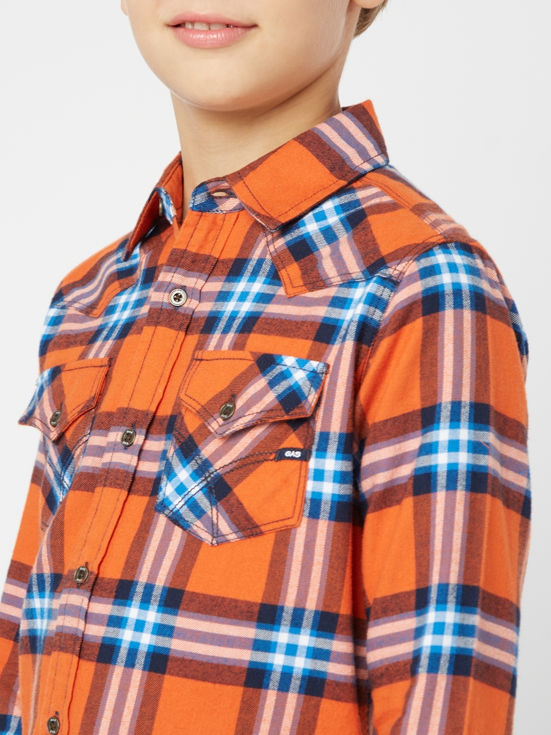 Kant Checked Shirt with Spread Collar