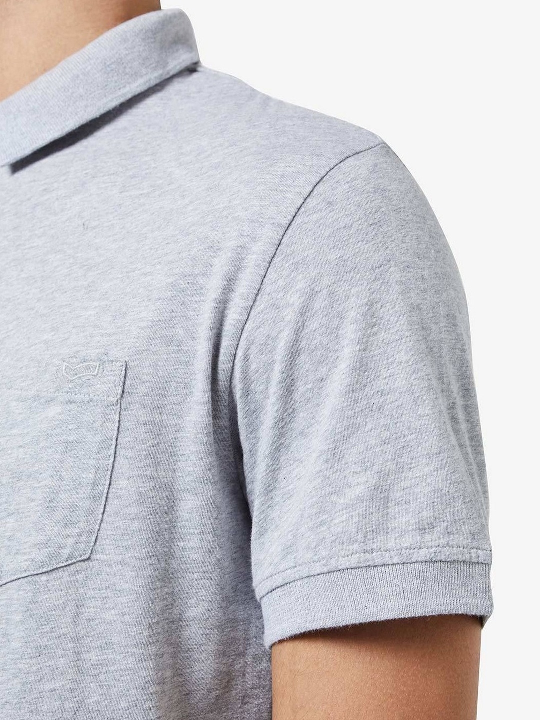 Men's Zed solid grey polo t-shirt