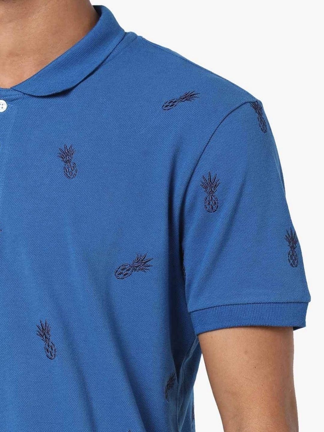 Ralph Pineapple Printed Slim Fit Polo T-shirt
