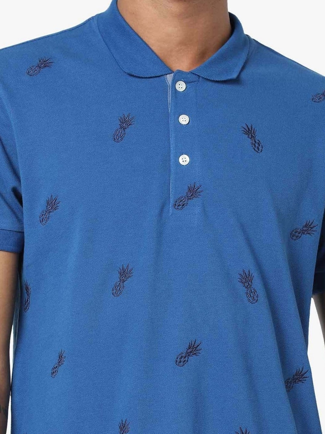 Ralph Pineapple Printed Slim Fit Polo T-shirt